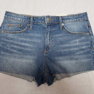 🦚🦚🦚 NWT UNIVERSAL THREAD DISTRESSED WOMENS HIGH RISE CUT OFF JEANS SHORTS …🦚